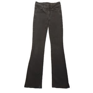 American Eagle Womens 000  Jeans Kick Boot Stretch Low Rise Black